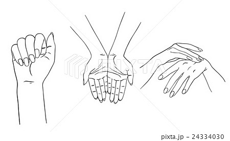 Hand collection on white background 24334030