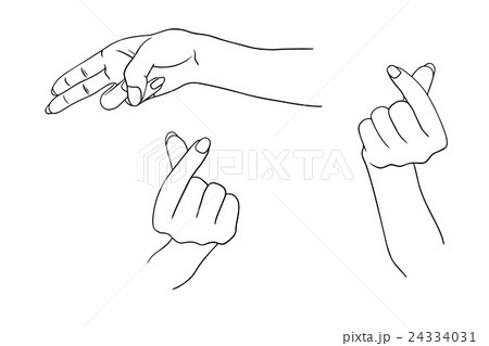 Hand collection on white background 24334031