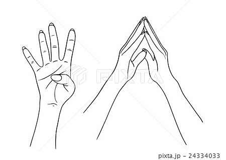 Hand collection on white background 24334033