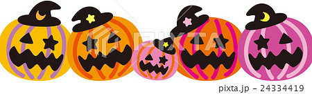 ハロウィン　かぼちゃ5個　おばけ 24334419