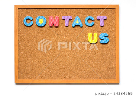 Wording contact us in cork board Wording contact us in cork board 24334569