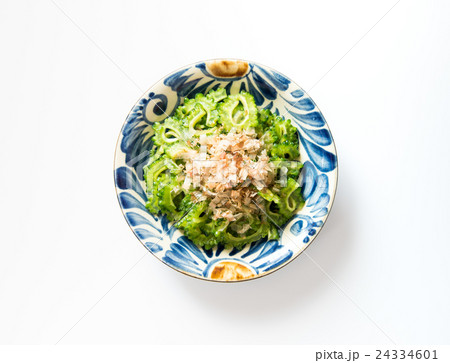 ゴーヤ　やちむん　かつお節　おひたし　お浸し　おかか和え 24334601