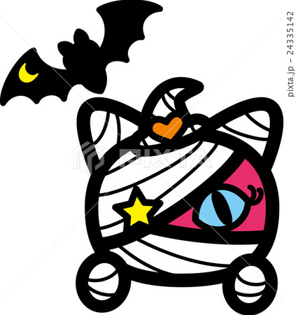ハロウィン ピンク猫ミイラ おばけ コウモリ ハロウィン ピンク猫ミイラ おばけ コウモリ 24335142