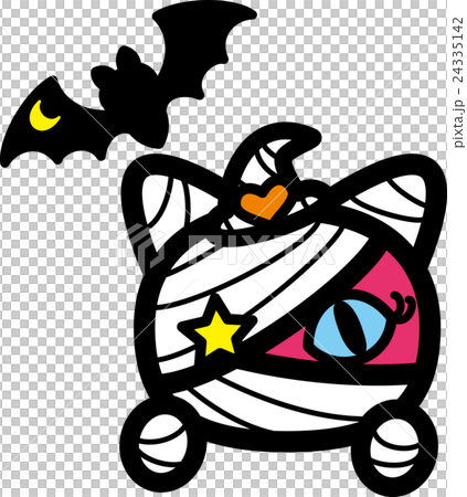 ハロウィン ピンク猫ミイラ おばけ コウモリ ハロウィン ピンク猫ミイラ おばけ コウモリ 24335142