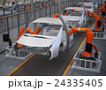 電気自動車の組立工場イメージ。3Dレンダリング画像。 24335405