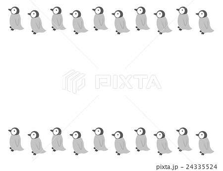ペンギンのヒナのフレームのイラスト素材