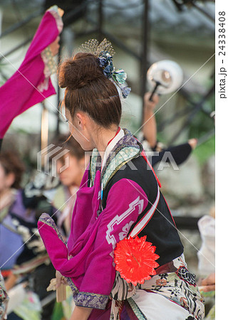 土佐の夏　よさこい祭りは楽しい　よさこい２０１６　後夜祭　全国大会　高知城会場 24338408