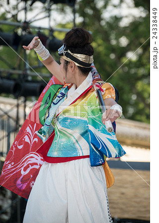 土佐の夏　よさこい祭りは楽しい　よさこい２０１６　後夜祭　全国大会　高知城会場 24338449