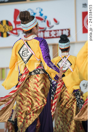 土佐の夏 よさこい祭りは楽しい よさこい２０１６ 後夜祭 全国大会 高知城会場の写真素材