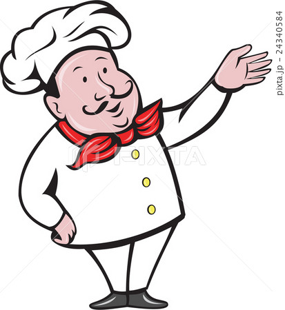 French Chef Welcome Greeting Cartoon French Chef Welcome Greeting Cartoon 24340584