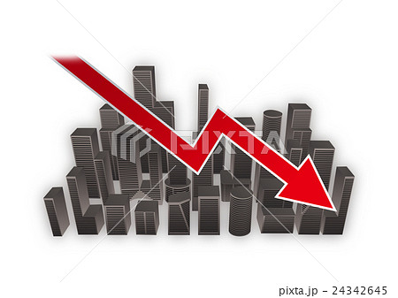 不動産イメージ_不況_国旗 不動産イメージ_不況_国旗 24342645