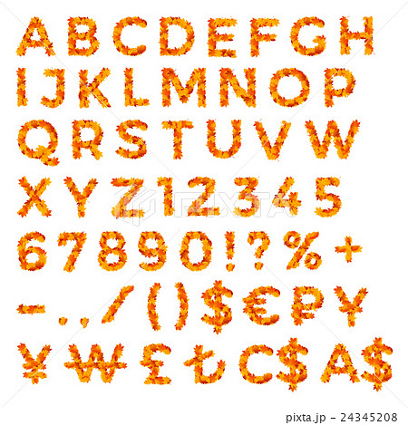 Autumn Leaves Discount Alphabet and Numbers 24345208