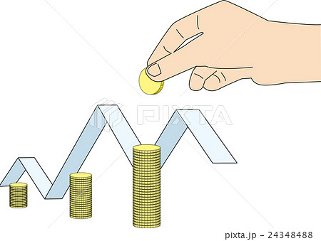 積立投資のイラスト素材