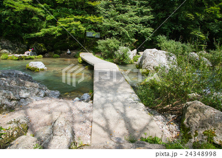 愛媛県内子町　小田深山渓谷　深山荘前の風景 24348998