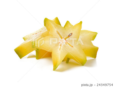 Sliced star apple isolated on the white background 24349754
