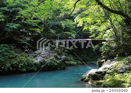 愛媛県内子町 小田深山渓谷の風景の写真素材