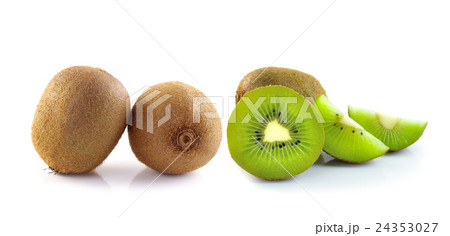 Juicy kiwi fruit isolated on white background 24353027