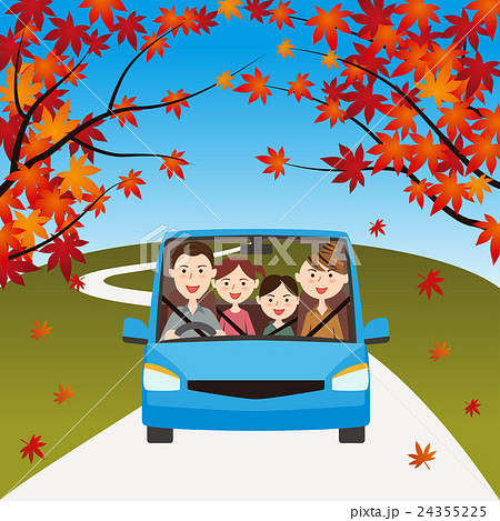 家族　ドライブ　秋 24355225