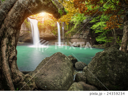 hew su wat waterfall in khao yai national park hew su wat waterfall in khao yai national park 24359234