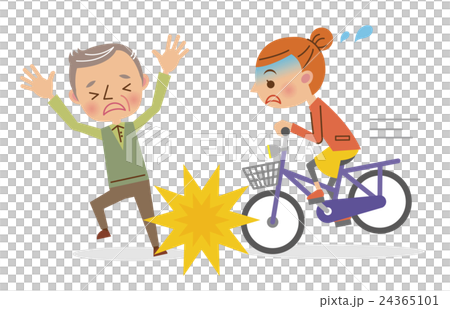 自転車による人身事故（高齢者と女性） 24365101