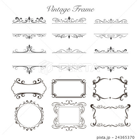 ビンテージ風飾り罫のイラスト素材 [24365370] - PIXTA