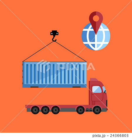 Container truck icon 24366803