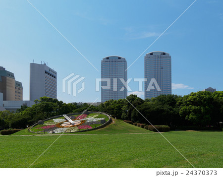 幕張海浜公園の花時計の写真素材