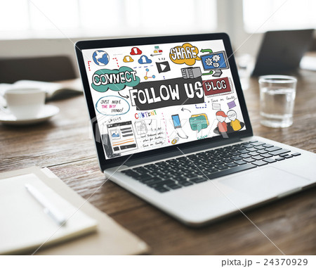 Follow us Social Media Connection Followers Concept Follow us Social Media Connection Followers Concept 24370929