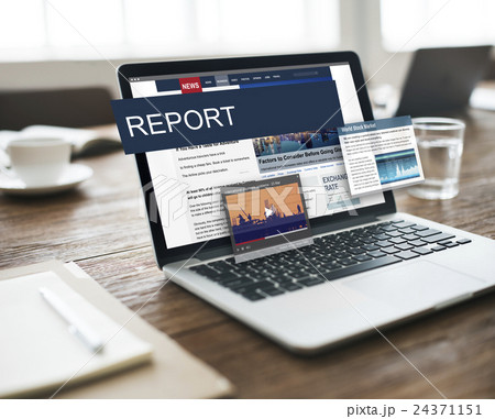 Update Trends Report News Flash Concept 24371151