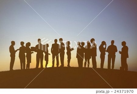 Back Lit Business People Planning Meeting Conference Concept 24371970