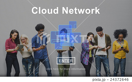 Cloud Network Digital Information Storage Concept 24372646