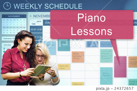 Weekly Schedule Reminder Activities Planner Concept 24372657