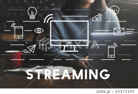 Streaming Media Digital Electronic Technology Concept 24373345