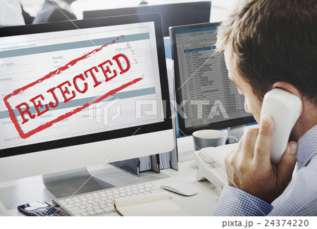Rejected Declined Negative Document Form Concept 24374220