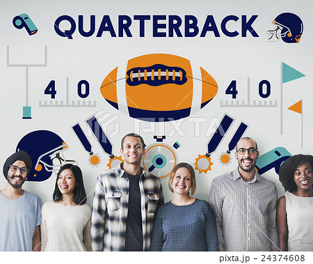 Play Quarterback Rugby American Football Concept Play Quarterback Rugby American Football Concept 24374608