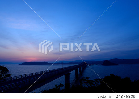 角島大橋の朝日 24376809