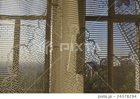 Sunset and window with curtains evening  24378294