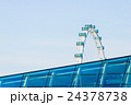 Ferris Wheel over Glass Wall 24378738