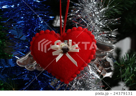 Decorated Christmas trees Decorated Christmas trees 24379131