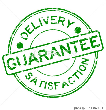 Grunge green delivery satisfaction guarantee stamp 24382181