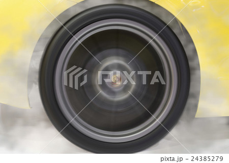 wheel of new yellow car 24385279