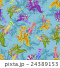 Vintage pattern of colored spring flowers  24389153