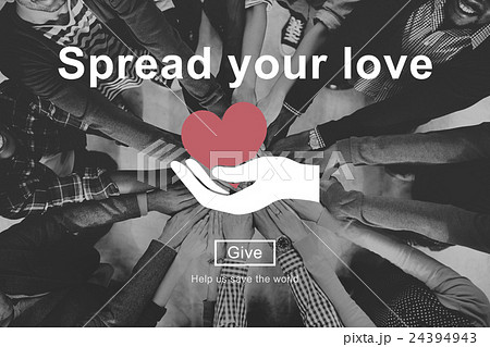 Spread Your Love Helping Hands Donate Concept Spread Your Love Helping Hands Donate Concept 24394943