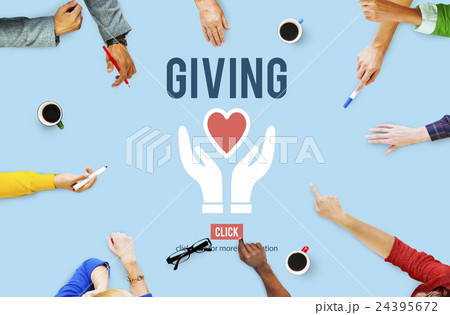 Giving Give Help Aid Support Charity Please Concept 24395672