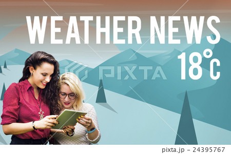 Weather Update Temperature Forecast News Meteorology Concept 24395767