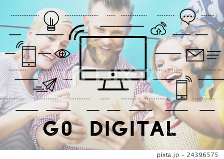 Go Digital Communication connection Network Concept 24396575