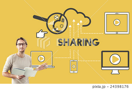 Sharing Storage Cloud Connection Devices Concept 24398176