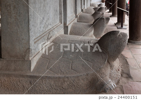 ハノイの文廟の進士題名碑を乗せた亀趺（亀の形をした石台） 24400151