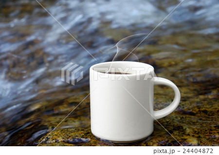 Refreshments and coffee on the rocks at the falls. Refreshments and coffee on the rocks at the falls. 24404872