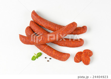 Spicy smoked Hungarian sausages Spicy smoked Hungarian sausages 24404923